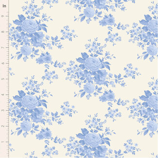 Tilda Something Blue, Carol, Pale Blue, $0.25/cm or $25/m