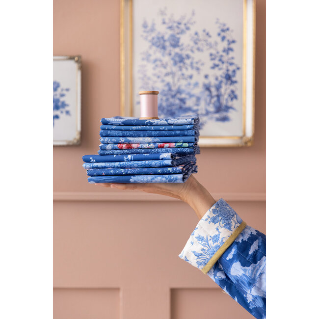 Something Blue, Fat Quarter Bundle, 10 fabrics, Dark