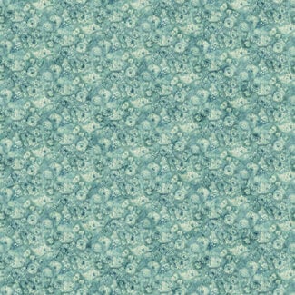 Northcott Studios Whisper, MD Teal Multi, Seed Pod mini 0.20/cm or $20/m