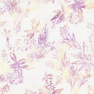 Island Batik Quiet Charm, Wildflowers, Neutral Porcelain, $0.22/cm or $22/m