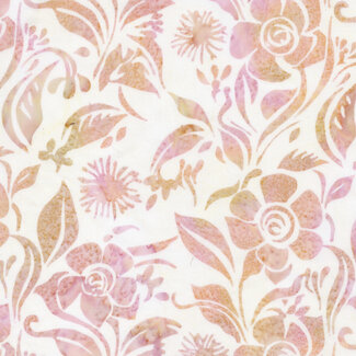 Island Batik Quiet Charm, Floral Spun, Neutral Ghost, $0.22/cm or $22/m