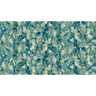 Northcott Studios Whisper, Teal Multi, Texture 0.20/cm or $20/m