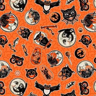 Northcott Studios Patrick Lose Haunted Hollow Beggars Night, Ephemera 10714-59 0.20/cm or $20/m