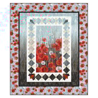 Northcott Studios Duskwild in Poppy Meadow Quilt Kit (includes binding)