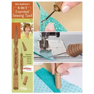 Alex Anderson Alex Andersons 4-In-1 Essential Sewing Tool (Stitch Ripper, Stiletto, Presser & Turner)