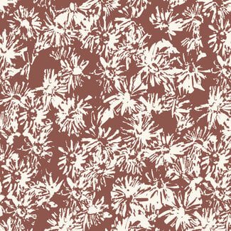 Cloud9 Fabrics Sienna & Indigo, Wild Blooms | Rust, $0.25/cm or $25/m