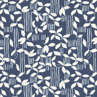 Cloud 9 Sienna & Indigo, Foliage Stripe | Blue, $0.25/cm or $25/m