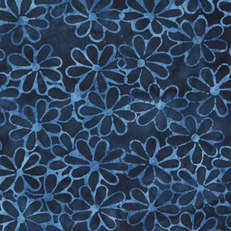 BeColourful Batiks, Mediterranean Sea, Navy $0.24/cm or $24/m 3753Q X