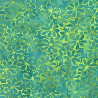 BeColourful Batiks, French Rose, Turquois $0.24/cm or $24/m 3780Q X