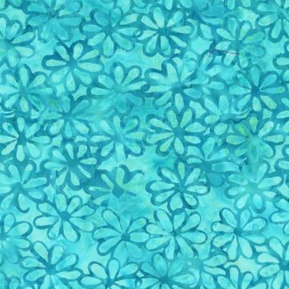 BeColourful Batiks, Mediterranean Sea, Aqua $0.24/cm or $24/m 3759Q X
