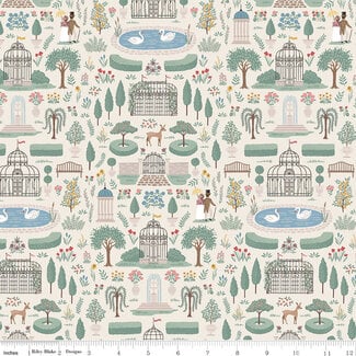 Riley Blake Designs 100 cm of  Jane Austen, Emma, C16531, Highbury, Cream, $24.00 m