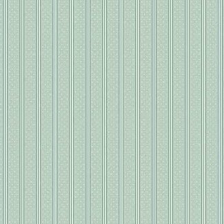 Andover Fabrics 65 cm Sewing Bird, Petit Point Stripe, Teal, $20/m