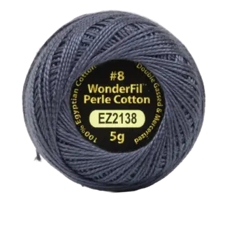 Wonderfil Vicki McCarty Eleganza™ 8wt Perle Cotton Thread - INDEPENDENCE GRAY 2138