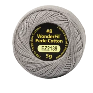 Wonderfil Vicki McCarty Eleganza™ 8wt Perle Cotton Thread - ASH GRAY 2139