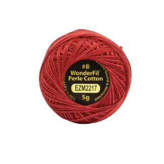 Wonderfil Vicki McCarty Eleganza™ 8wt Perle Cotton Thread - SCARLET RED 2217
