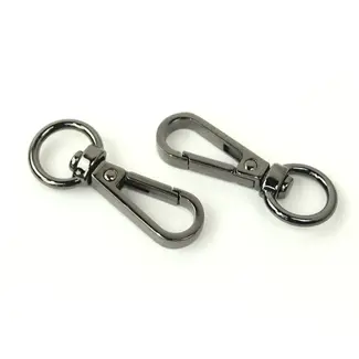 Sallie Tomato 1/2" Swivel Hook- Gunmetal - 2pcs