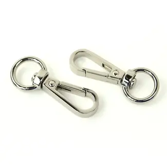 Sallie Tomato 1/2" Swivel Hook- Silver - 2pcs