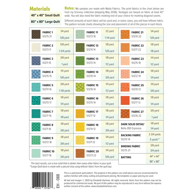 Outdoors Quilt Pattern