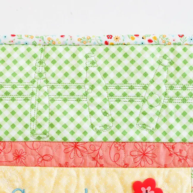 Kimberbell Sippin' on Sunshine Feature Machine Embroidery Quilt