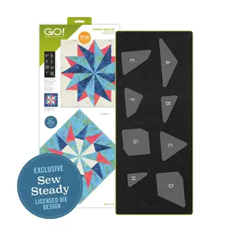 AccuQuilt GO! Pinwheel Shape Set-12” Finished by Sew Steady
