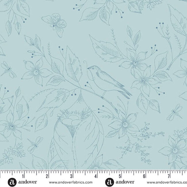 140cm Sewing Bird, 108" Wideback Pacific, $36/m