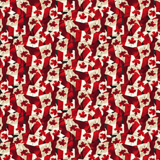 85 cm STONEHENGE OH CANADA 14, Flags, RED CREAM $21/m