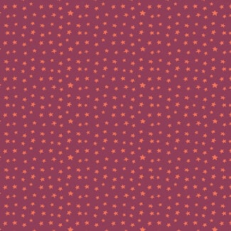 Cloud9 Fabrics Organic Cotton Touchdowns and Tailwags, 229555, Super Stars, Plum, $0.26/cm or $26/m