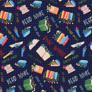 PBS Fabrics Book Worm, Book Toss, 12026517, $0.22/cm or $22/m