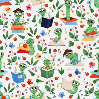 PBS Fabrics Book Worm, Book Worm, 12026514, $0.22/cm or $22/m