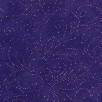 Quilter's Choice Wide Back, Scrolls, Purple, $0.34/cm or $34/m