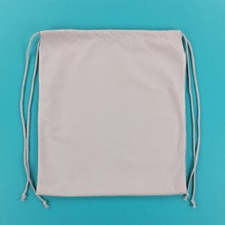 Kimberbell Designs Canvas Cinch Backpack Blank, Light Grey