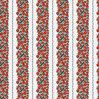 PBS Fabrics Timeless Tattoos, Cherry Heart Stripe Tattoos, White, 120-25901 $0.22/cm or $22/m