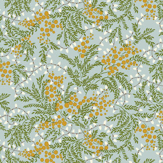 Liberty Festive Magic, Twinkling Lights, Green/Gold, 01667523B, $0.26/cm or $26/m