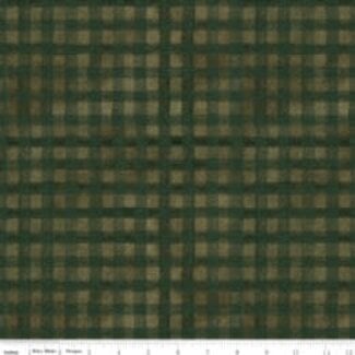 Riley Blake Designs Northern Christmas, C17835-GREEN, Buffalo Check, Green, $0.26/cm or $26/m