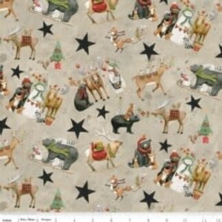 Riley Blake Designs Northern Christmas, C17830-NEUTRAL, Northern Christmas, Main, Neutral, $0.26/cm or $26/m