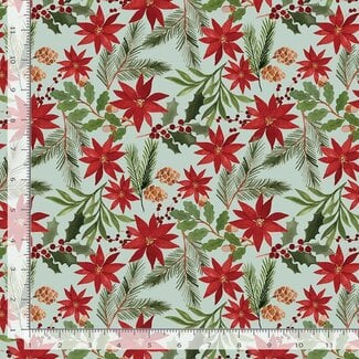 Dear Stella 12 Days, Festive Floral, DFN3515, $0.26/cm or $26/m