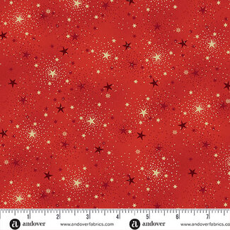 Makower UK Adorn, MU-216-R5, Sparkle, Red, $0.23/cm or $23/m
