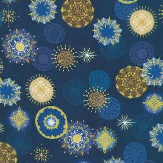 Robert Kaufman Star of Wonder, 23729-313, Royal Blue, $0.24/cm or $24/m