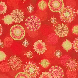 Robert Kaufman Star of Wonder, 23729-281, Pomegranate, $0.24/cm or $24/m