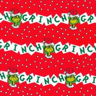 Robert Kaufman How the Grinch Stole Christmas, 20998-223, Emotion Stripe, $0.24/cm or $24/m