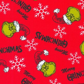 Robert Kaufman How the Grinch Stole Christmas, 20995-223, Merry Grinchmas, $0.24/cm or $24/m