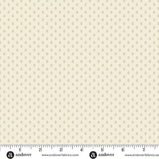 Andover Snow Flurry by Laundry Basket Quilts, Candlelight, A-10312-LG, Sage, $0.23/cm or $23/m