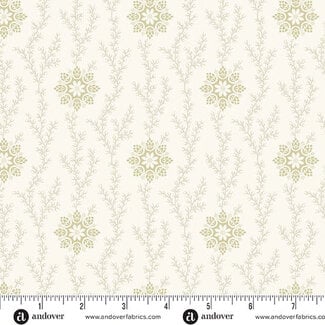 Andover Snow Flurry by Laundry Basket Quilts, Linen and Lace, A-10303-L, Cream, $0.23/cm or $23/m