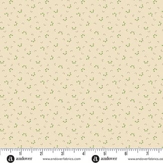 Andover Snow Flurry by Laundry Basket Quilts, Winter Tracks, A-10306-G, Cream, $0.23/cm or $23/m