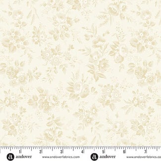 Andover Snow Flurry by Laundry Basket Quilts, Winter Garden, A-10314-L, Cream, $0.23/cm or $23/m