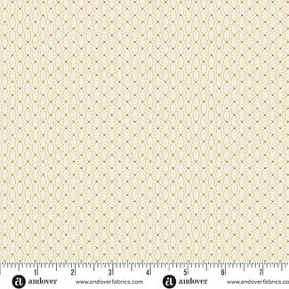 Andover Snow Flurry by Laundry Basket Quilts, String of Lights, A-10311-N, Cappucino, $0.23/cm or $23/m
