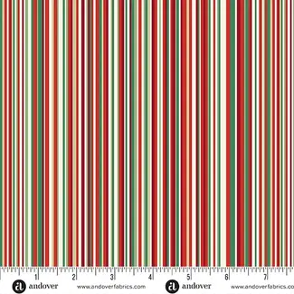 Makower UK Adorn, MU-219-Q, Classic Stripe, Cream, $0.23/cm or $23/m