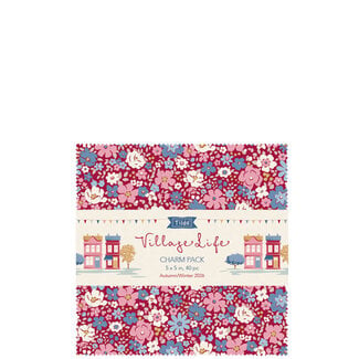 Tilda Village Life, Charm Pack, 5" squares, 40 pcs