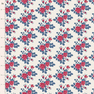 Tilda Village Life, Myrtle, Blue, $0.25/cm or $25/m