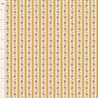 Tilda Village Life, Agnes, Ochre, $0.25/cm or $25/m